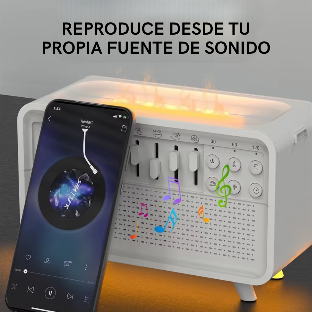 Humidificador con Altavoz y Ruido Blanco