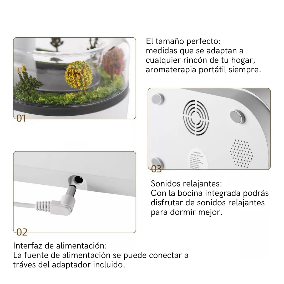 Humidificador con Efecto de Bosque Lluvioso