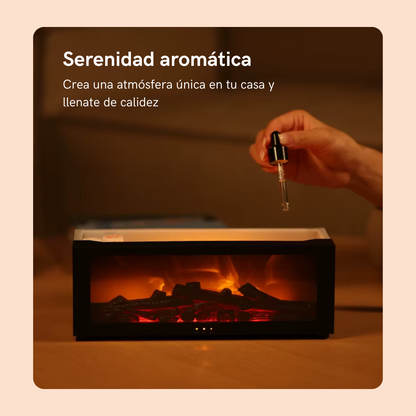 Humidificador y Difusor con Efecto de Chimenea